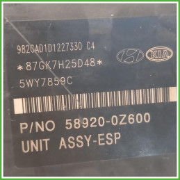 Centralina ABS Modulo Pompa Mando 5WY7859C 589202E551 Kia Sportage 2 Serie 2004-2010 Originale Usato