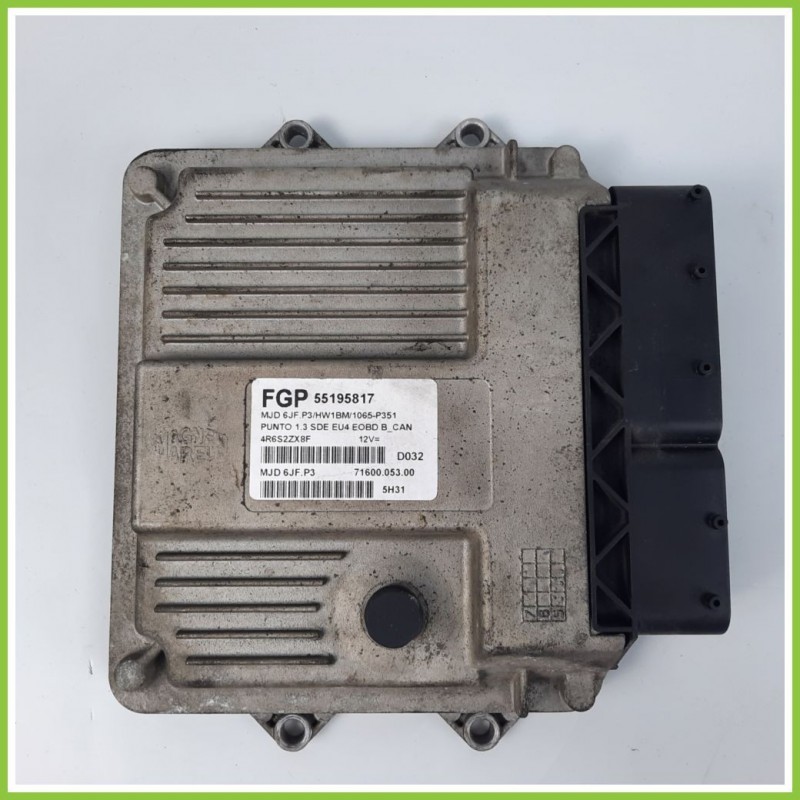 Centralina Motore Iniezione ECU MAGNETI MARELLI MJD6JF.P3 FIAT PUNTO 2U 1.3 MJT 16V 55195817 Diesel 2003 2007
