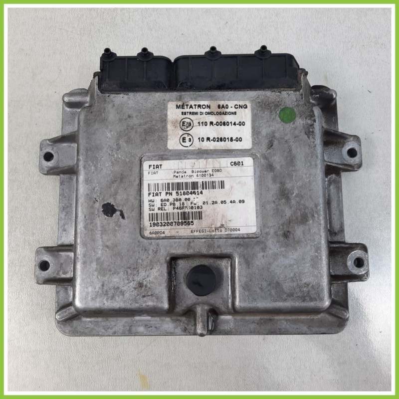 Centralina Motore Iniezione ECU METATRON 6A0-CNG FIAT PANDA 2Q 1.2 DYNAMIC NAT. POWER 51804614 Benzina-Metano 2003 2010