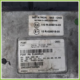 Centralina Motore Iniezione ECU METATRON 6A0-CNG FIAT PANDA 2Q 1.2 DYNAMIC NAT. POWER 51804614 Benzina-Metano 2003 2010