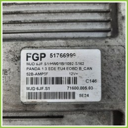 Centralina Motore Iniezione ECU MAGNETI MARELLI MJD6JF.S1 FIAT PANDA 2Q 1.3 MJ 16V DYNAMIC 51766999 Diesel 2003 2010