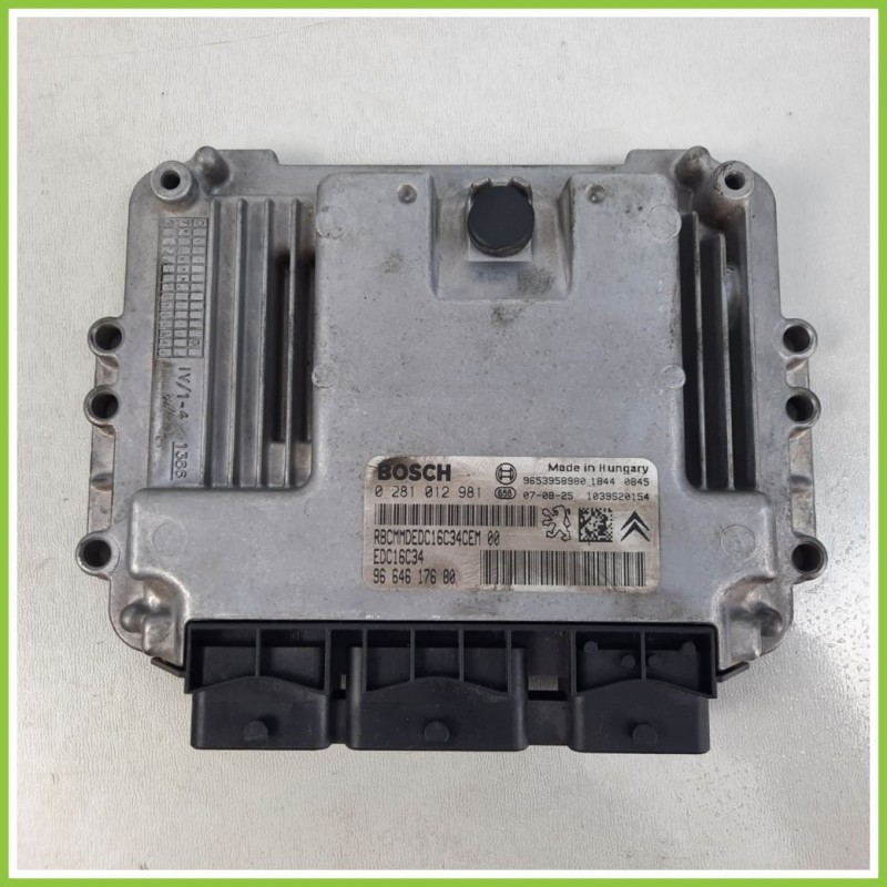 Centralina Motore Iniezione ECU BOSCH 0281012981 CITROEN C4 1.6 16V HDI FAP 9664617680 Diesel 2004 2010