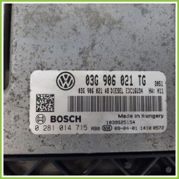 Centralina Motore Iniezione ECU BOSCH 0281014715 SKODA OCTAVIA 1Z 1.9 TDI FAP 03G906021TG Diesel 2008