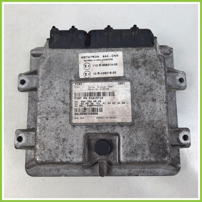 Centralina Motore Iniezione ECU METATRON 6A0-CNG FIAT PANDA 2Q 1.2 CLIMBING NAT. POWER 51815710 Benzina-Metano 2003 2010