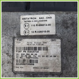 Centralina Motore Iniezione ECU METATRON 6A0-CNG FIAT PANDA 2Q 1.2 CLIMBING NAT. POWER 51815710 Benzina-Metano 2003 2010
