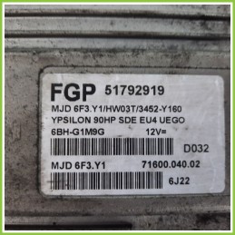 Centralina Motore Iniezione ECU MAGNETI MARELLI MJD6F3.Y1 CHECK 51792919