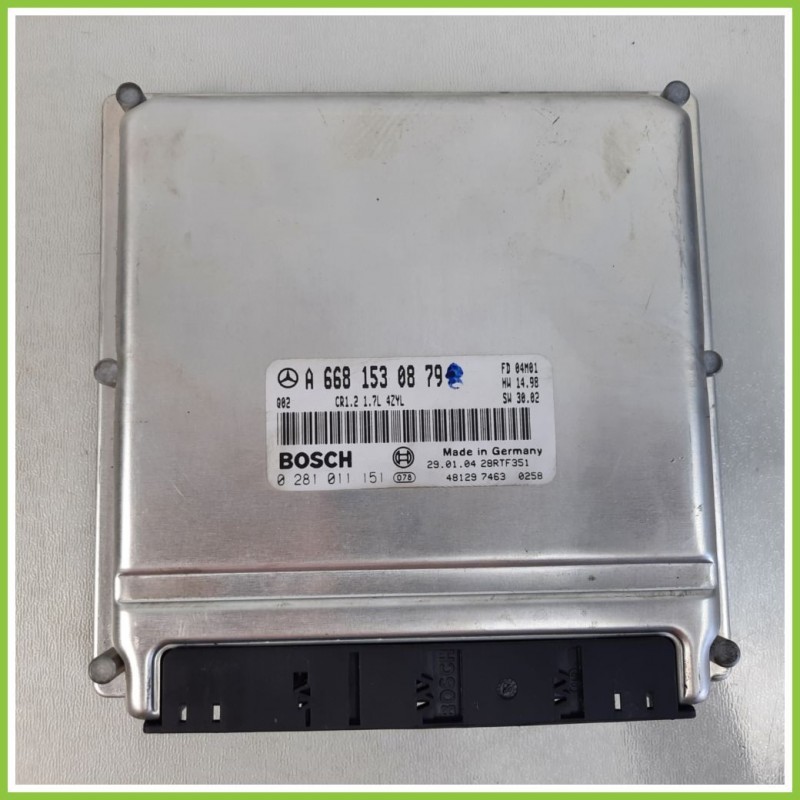 Centralina Motore Iniezione ECU BOSCH 0281011151 MERCEDES-BENZ Classe A W168 160 CDI A6681530879 Diesel 2001 2004