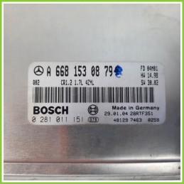 Centralina Motore Iniezione ECU BOSCH 0281011151 MERCEDES-BENZ Classe A W168 160 CDI A6681530879 Diesel 2001 2004
