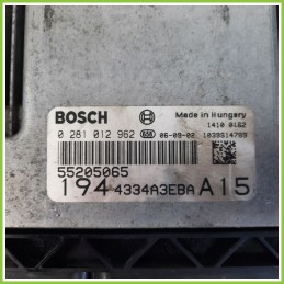 Centralina Motore Iniezione ECU BOSCH 0281012952 FIAT CROMA 2T 1.9 MULTIJET 16V 55205065 Diesel 2005 2007