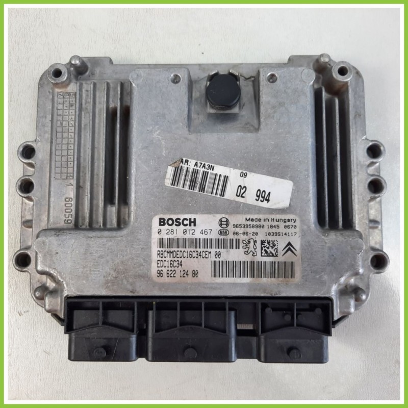Centralina Motore Iniezione ECU BOSCH 0281012467 PEUGEOT 207 1.6 16V HDI 0662212480 Diesel 2006 2009