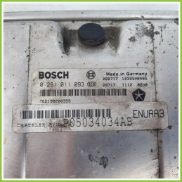 Centralina Motore Iniezione ECU BOSCH 0281011093 CHRYSLER PT CRUISER 2.2 CRD TOURING TED198200355 Diesel 2000 2005