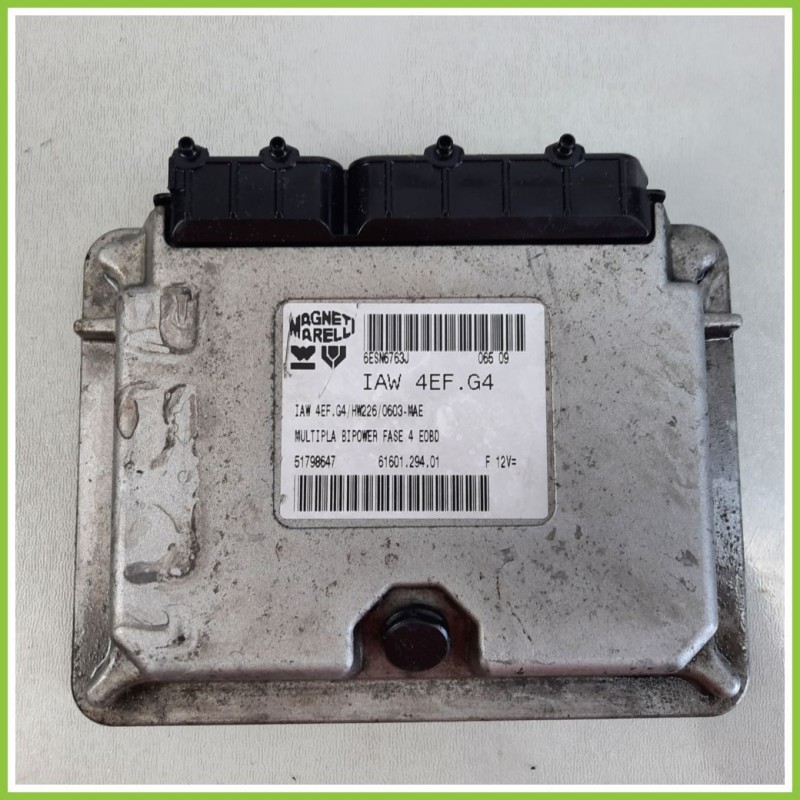 Centralina Motore Iniezione ECU MAGNETI MARELLI IAW4EF.G4 FIAT MULTIPLA 1F 1.6 16V N.P. ACTIVE 51798647 Benzina-Metano 2004 2012