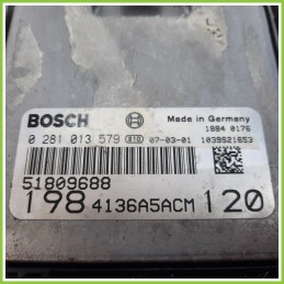 Centralina Motore Iniezione ECU BOSCH 0281013579 FIAT BRAVO 3L 1.9 MJT 51809688 Diesel 2007 2010
