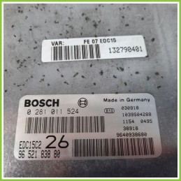 Centralina Motore Iniezione ECU BOSCH 0281011524 CITROEN C5 2.0 HDI 9652183880 Diesel 2001 2004