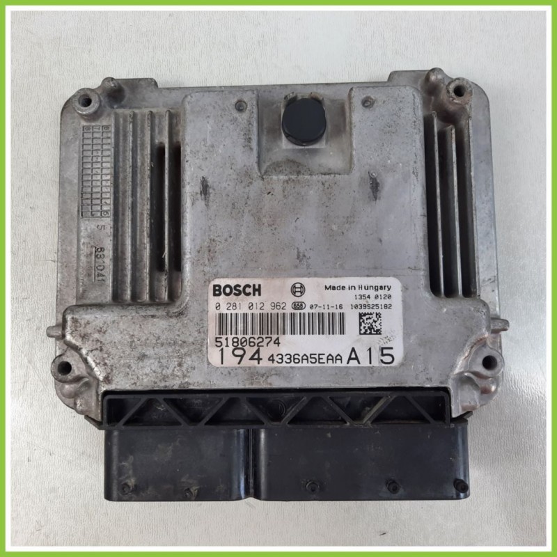 Centralina Motore Iniezione ECU BOSCH 0281012962 FIAT CROMA 2T 1.9 MJT 16V DYNAMIC AUT. 51806274 Diesel 2007 2011
