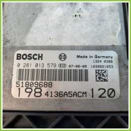 Centralina Motore Iniezione ECU BOSCH 0281013579 FIAT BRAVO 3L 1.9 MJT 51809688 Diesel 2007 2010