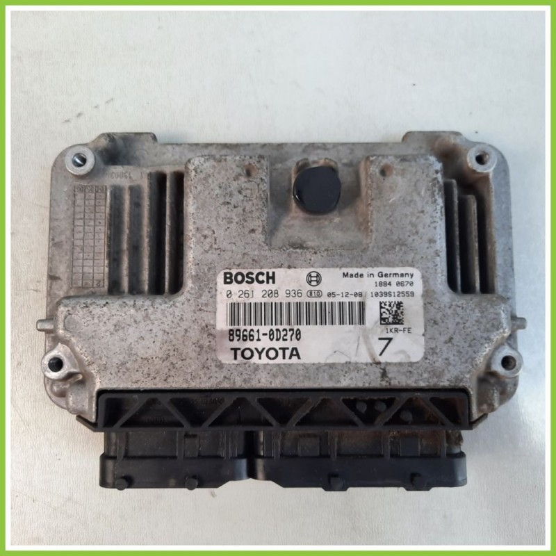 Centralina Motore Iniezione ECU BOSCH 0261208936 TOYOTA YARIS 1.0 12V 89661-2D270 Benzina 2005 2012