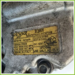 Compressore Clima AC Aria Condizionata DENSO SCB06 LANCIA YPSILON TE 51747318