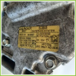 Compressore Clima AC Aria Condizionata DENSO SCSB06 FIAT PANDA 2Q 51747318