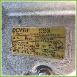 Compressore Clima AC Aria Condizionata DENSO SCSB06 FIAT PANDA 2Q 51747318