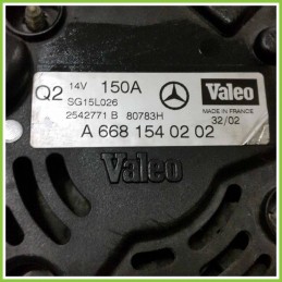 Alternatore VALEO SG15L026 MERCEDES-BENZ Classe A W/C169 A6681540202 266940