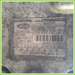 Compressore Clima AC Aria Condizionata MAGNETI MARELLI 592475600 FIAT PUNTO 1N/1P 467571680 188A5000