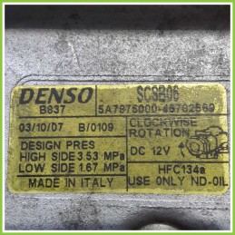 Compressore Clima AC Aria Condizionata DENSO SCSB06 FIAT PUNTO 2U 46782669 188A4000