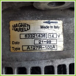 Alternatore MAGNETI MARELLI A127IR-100A FIAT MAREA 63321436 182A7000