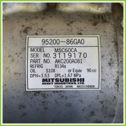 Compressore Clima AC Aria Condizionata MITSUBISHI MSC60CA SUZUKI IGNIS 2a Serie AKC200A081 M13A