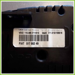 Quadro strumenti contachilometri tachimetro VDO 110.080.211/013 LANCIA YPSILON TI 51786249 350A1000