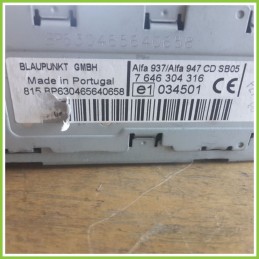 Autoradio Stereo BLAUPUNKT ALFA937/ALFA947CDSB05 ALFA ROMEO 147