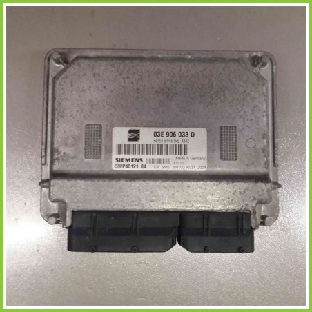 Centralina Motore Iniezione ECU SIEMENS 5WP4012104 SEAT IBIZA 6L 1.2 12V 03E906033D Benzina 2001 2009