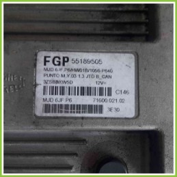 Centralina Motore Iniezione ECU MAGNETI MARELLI MJD6JF.P6 FIAT PUNTO 2U 55189595 188A9000