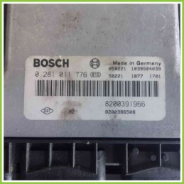 Centralina Motore Iniezione ECU BOSCH 0281011776 RENAULT SCENIC 2a Serie 8200391966 F9QD8