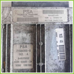 Centralina Motore Iniezione ECU SAGEM 21584350-8 PEUGEOT 206 9651500880 KFW