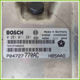 Centralina Motore Iniezione ECU BOSCH 0281011281 CHRYSLER VOYAGER/GRAND VOYAGER TED127406245 2.8L