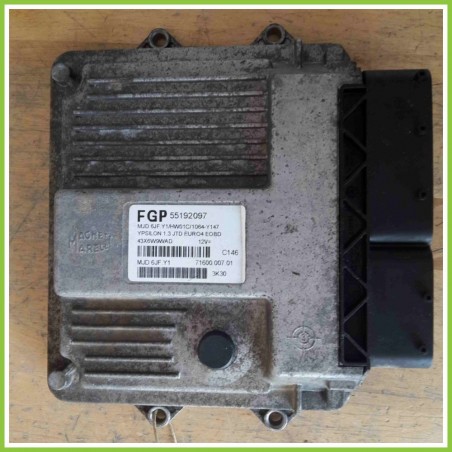 Centralina Motore Iniezione ECU MAGNETI MARELLI MJD6JF.Y1 LANCIA YPSILON TE 1.3 16V 51kw 55192097 2003 2006