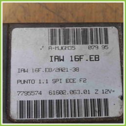 Centralina Motore Iniezione ECU MAGNETI MARELLI IAW16F.EB FIAT PUNTO 1a Serie 7795574 176B2000