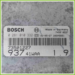 Centralina Motore Iniezione ECU BOSCH 0281010332 ALFA ROMEO 147 W8 73501224 937A2000