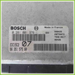 Centralina Motore Iniezione ECU BOSCH 0281001976 PEUGEOT 206 9535157580 RHY
