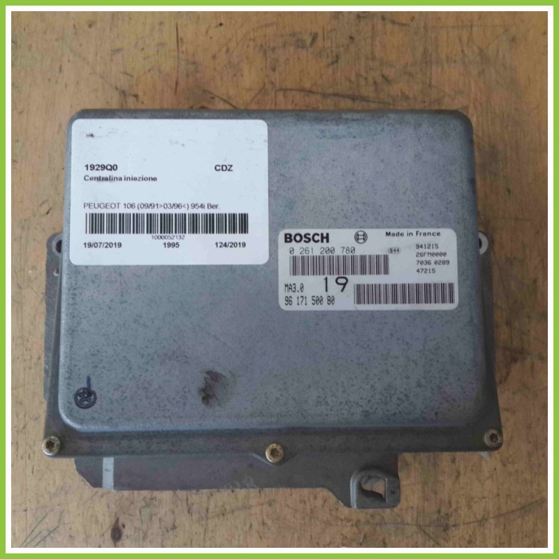 Centralina Motore Iniezione ECU BOSCH 0261200780 PEUGEOT 106 9617150080 CDZ