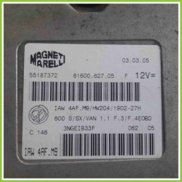 Centralina Motore Iniezione ECU MAGNETI MARELLI IAW4AF.M9 FIAT SEICENTO 1E 55187372 187A1000