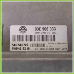 Centralina Motore Iniezione ECU SIEMENS 5WP4016304 VOLKSWAGEN POLO 9N 03E906033 AZQ