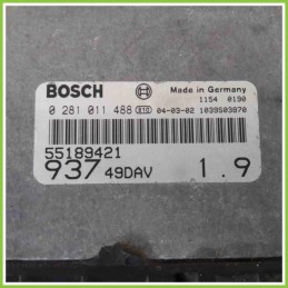 Centralina Motore Iniezione ECU BOSCH 0281011488 ALFA ROMEO 147 W8 55189421 937A2000