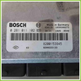 Centralina Motore Iniezione ECU BOSCH 0281011102 RENAULT SCENIC 8200153945 F9QK7