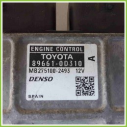 Centralina Motore Iniezione ECU DENSO MB275100-2493 TOYOTA YARIS 89661-0D310