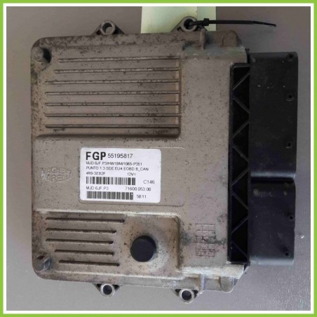 Centralina Motore Iniezione ECU MAGNETI MARELLI MJD6JF.P3 FIAT PUNTO 2U 1.3 MJ 16V ACTIVE 4 POSTI VAN 55195817 Diesel 2003 2007
