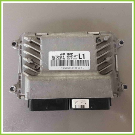 Centralina Motore Iniezione ECU DAEWOO 5WY5968B CHEVROLET (DAEWOO) AVEO T250 1.2 96983177 Benzina 2008 2012