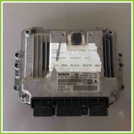 Centralina Motore Iniezione ECU BOSCH 0281013332 PEUGEOT 308 1.6 16V HDI FAP 9664257580 Diesel 2007