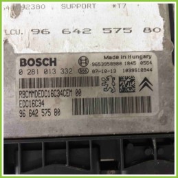 Centralina Motore Iniezione ECU BOSCH 0281013332 PEUGEOT 308 9664257580 9HZ